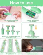 OTTOLIVES Baby Healthcare and Grooming Kit, 24 in 1 Baby Electric Nail Trimmer Set Newborn Nursery Health Care Set for Newborn Infant Toddlers Baby Boys Girls Kids Haircut Tools (0-3 Years+) (Pink) - Image 5